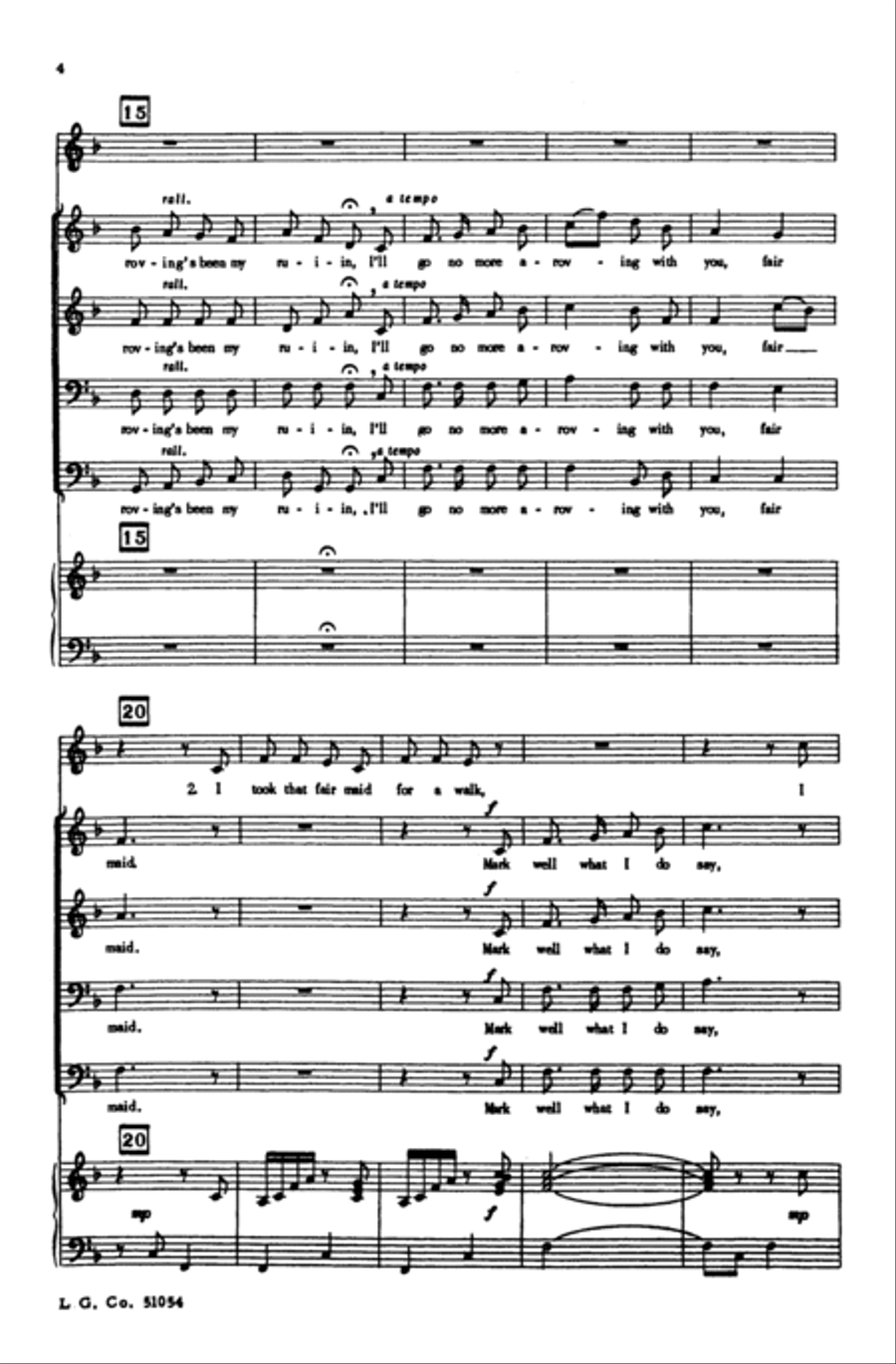 A-Roving Men's Choir scores gallery preview page 13
