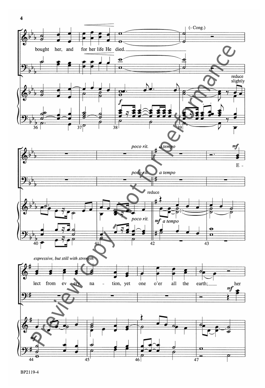 The Church's One Foundation - Forrest 4-Part scores gallery preview page 5