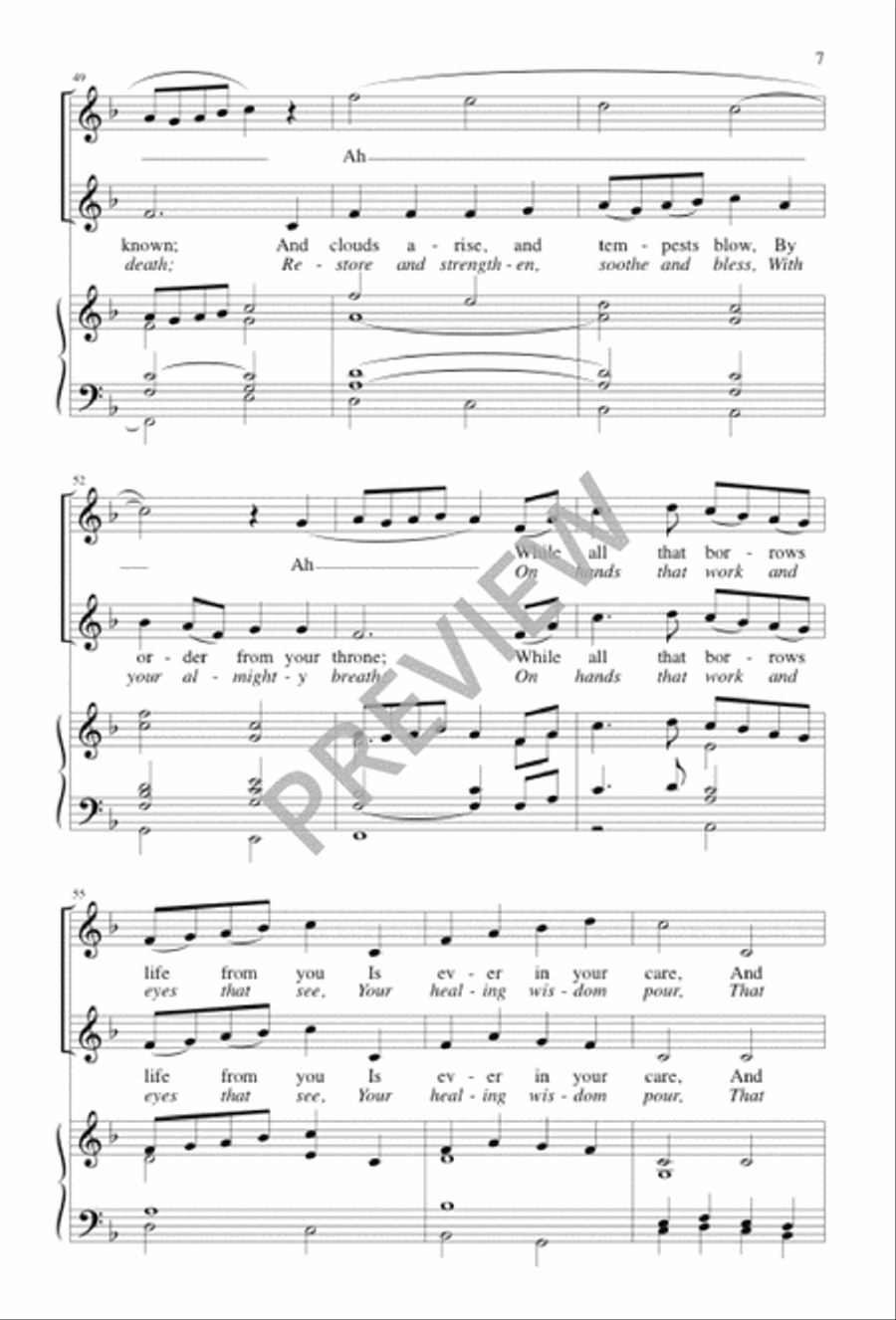 I Sing the Mighty Power of God / Your Hands, O Lord, in Days of Old 2-Part scores gallery preview page 7