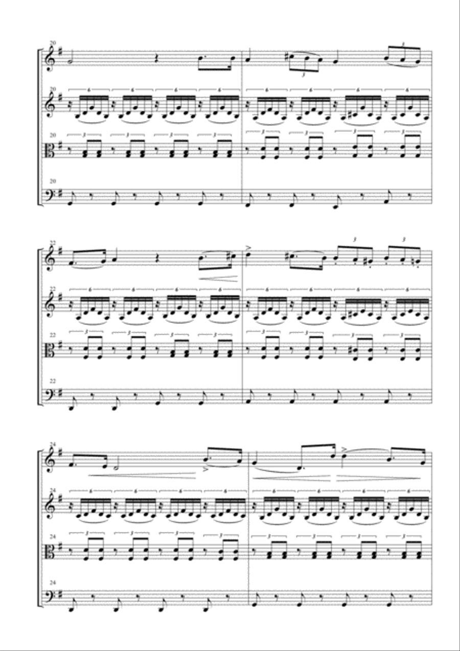 Choir of the Jewish Slaves for String Quartet Choir of the Jewish Slaves for String Quartet Choir scores gallery preview page 4
