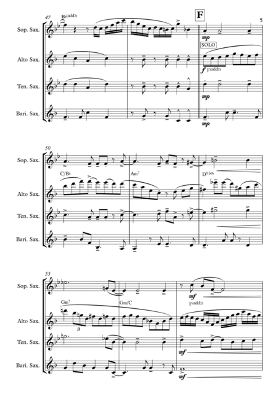 You Are The Sunshine Of My Life You Are The Sunshine Of My Life Woodwind Quartet scores gallery preview page 5