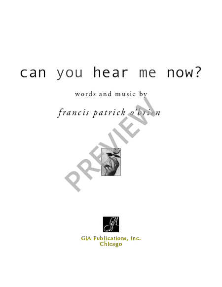 Can You Hear Me Now? - Piano / Vocal edition