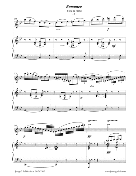 Fauré: Romance Op. 28 for Flute & Piano image number null