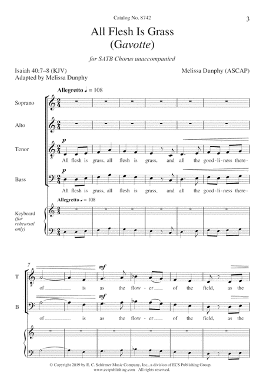 All Flesh Is Grass from Suite Remembrance 4-Part scores gallery preview page 2