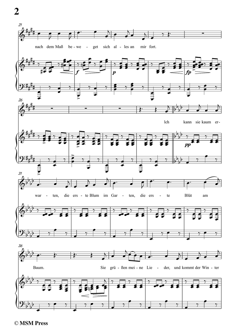 Schubert-Der Musensohn in E Major,for voice and piano Piano, Vocal scores gallery preview page 4