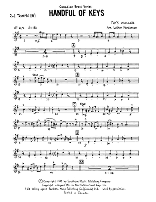 Handful of Keys - Bb Trumpet 2 (Brass Quintet)