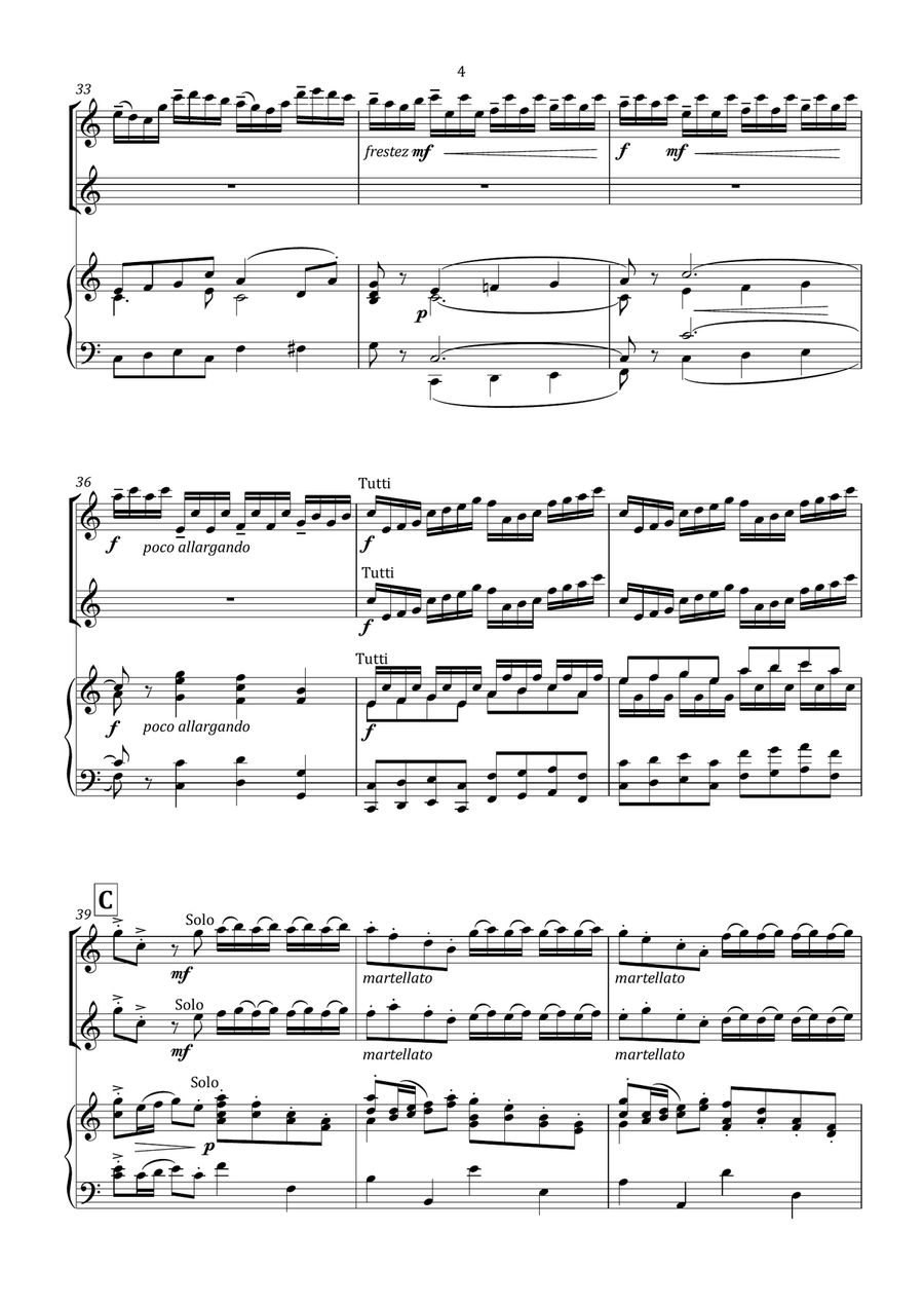 Vivaldi - Concerto for 2 Violins in A minor RV522 String Duet scores gallery preview page 4