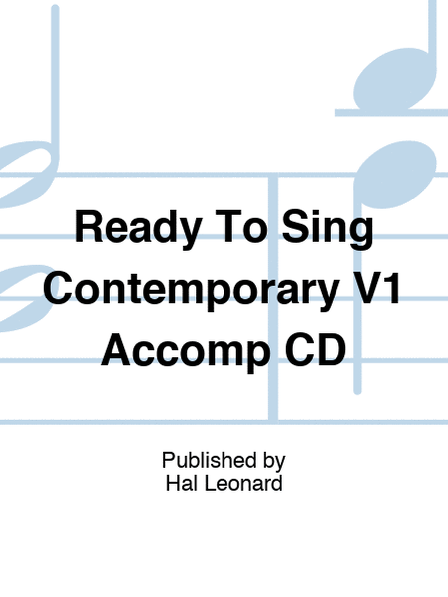 Ready To Sing Contemporary V1 Accomp CD