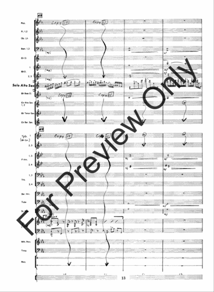 Fantasia For Alto Saxophone Concert Band (Score) Concert Band scores gallery preview page 15