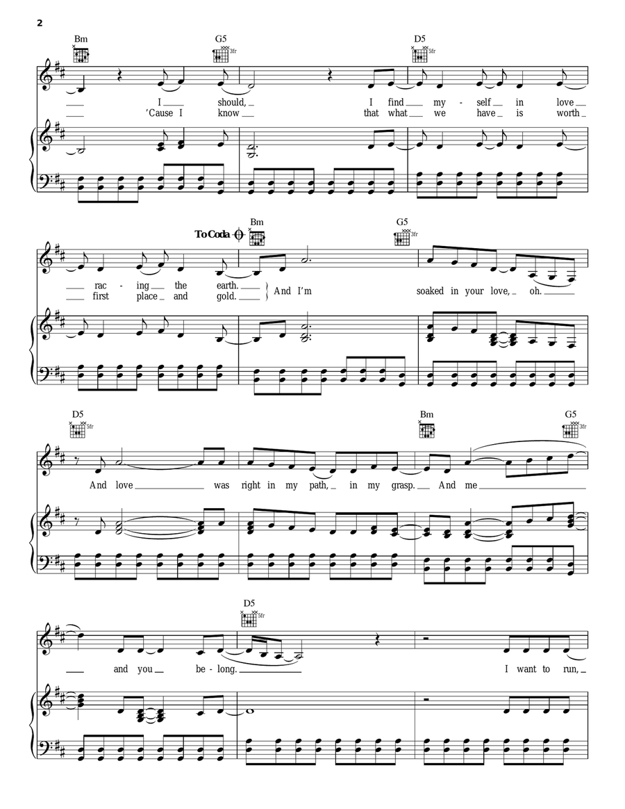 Smash Into You Piano, Vocal, Guitar scores gallery preview page 2