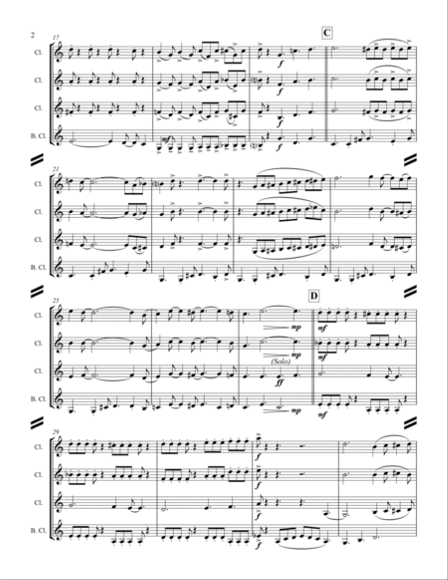Blue Christmas Woodwind Ensemble scores gallery preview page 3