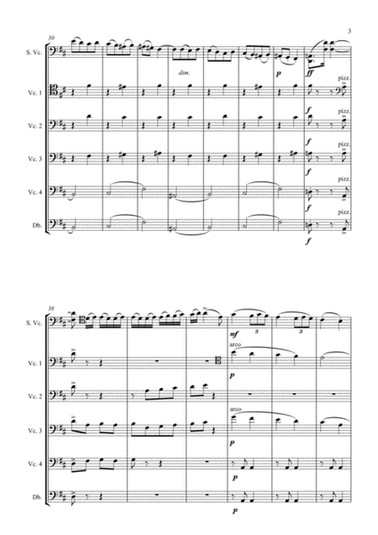 Saint-Saens Allegro Appassionata Op. 43 for Solo Cello and Cello Quartet image number null