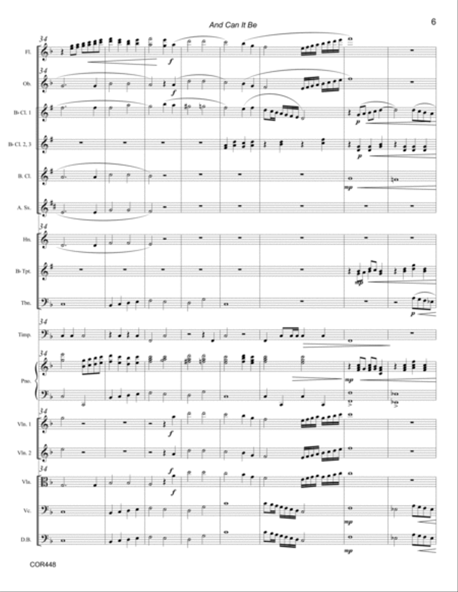 AND CAN IT BE for CHURCH ORCHESTRA Full Orchestra scores gallery preview page 6
