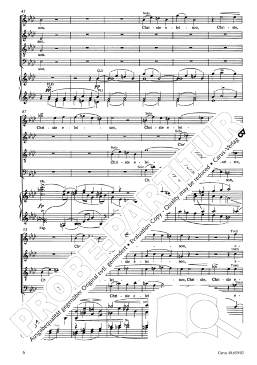 Mass in A flat major (Messe in As) 4-Part scores gallery preview page 7
