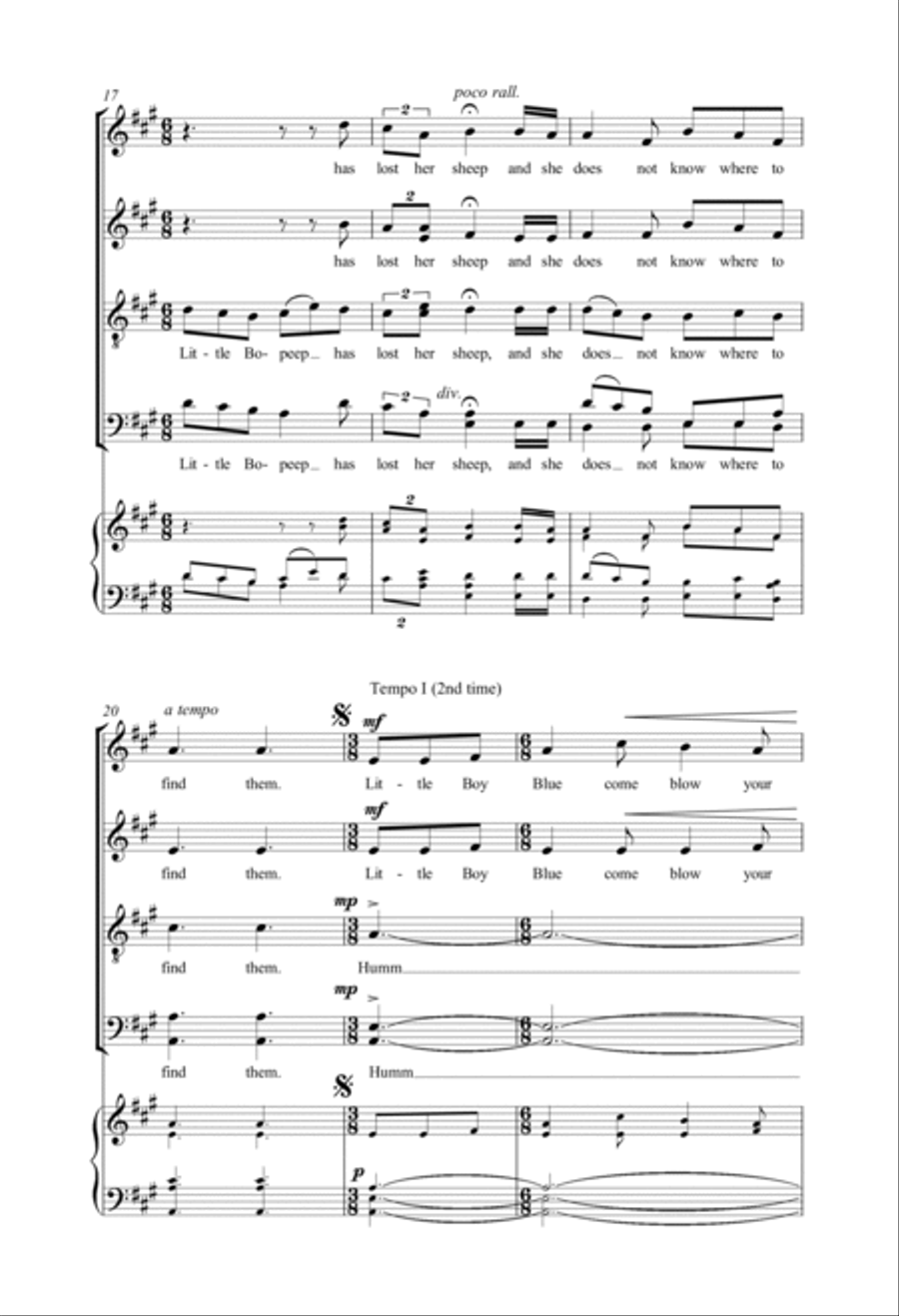Little Boy Blue 4-Part scores gallery preview page 4