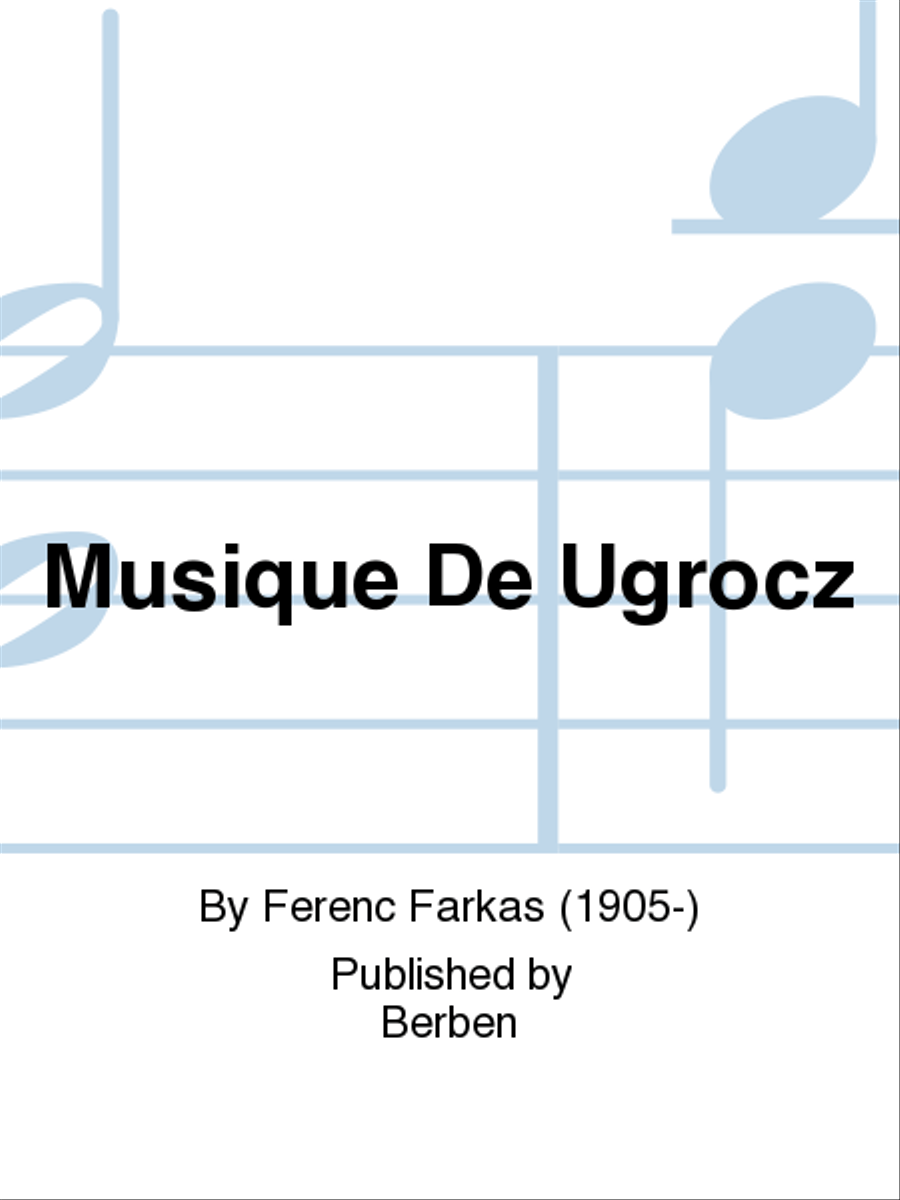 Musique De Ugrocz Musique De Ugrocz School and Community scores gallery preview page 1