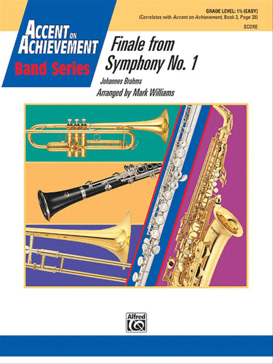Finale from Brahms's Symphony No. 1 Concert Band scores gallery preview page 1