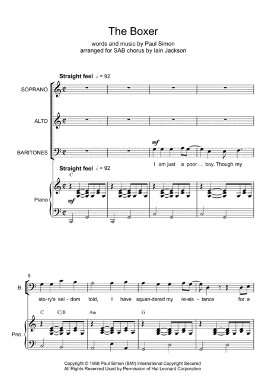 The Boxer 3-Part scores gallery preview page 1