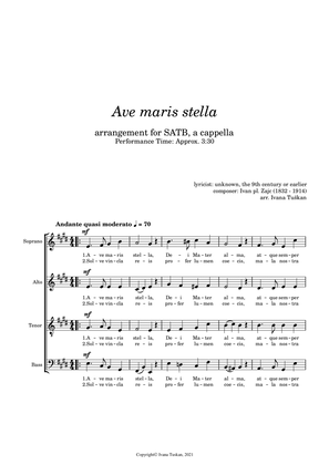 Ave maris stella SATB a cappella E-major