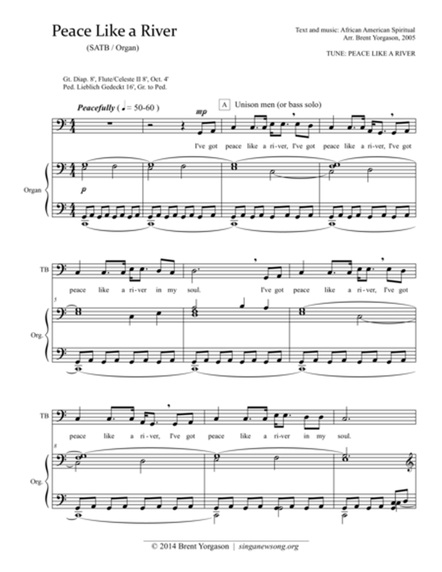 Peace Like a River (SATB) image number null