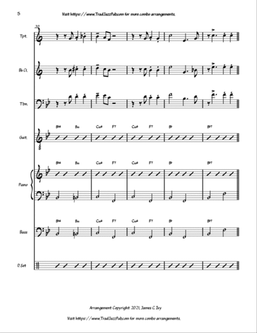 Oh, Playmate Oh, Playmate Jazz Ensemble scores gallery preview page 6