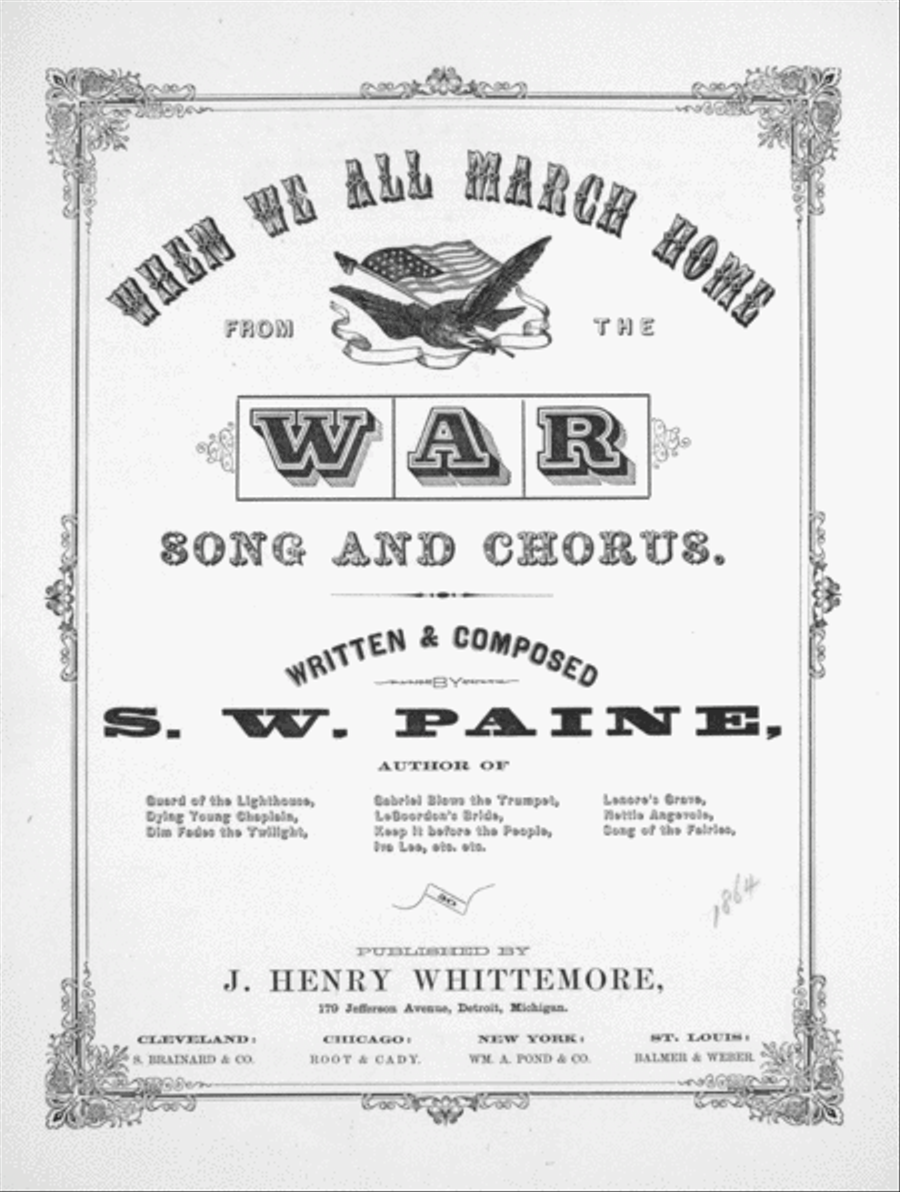 When We All March Home From the War. Song and Chorus Choir scores gallery preview page 1
