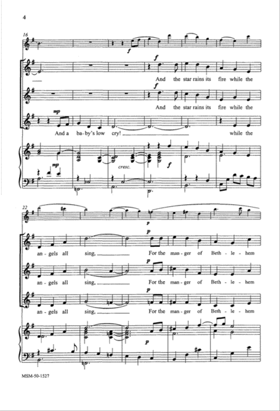 There's a Song in the Air SSA scores gallery preview page 4