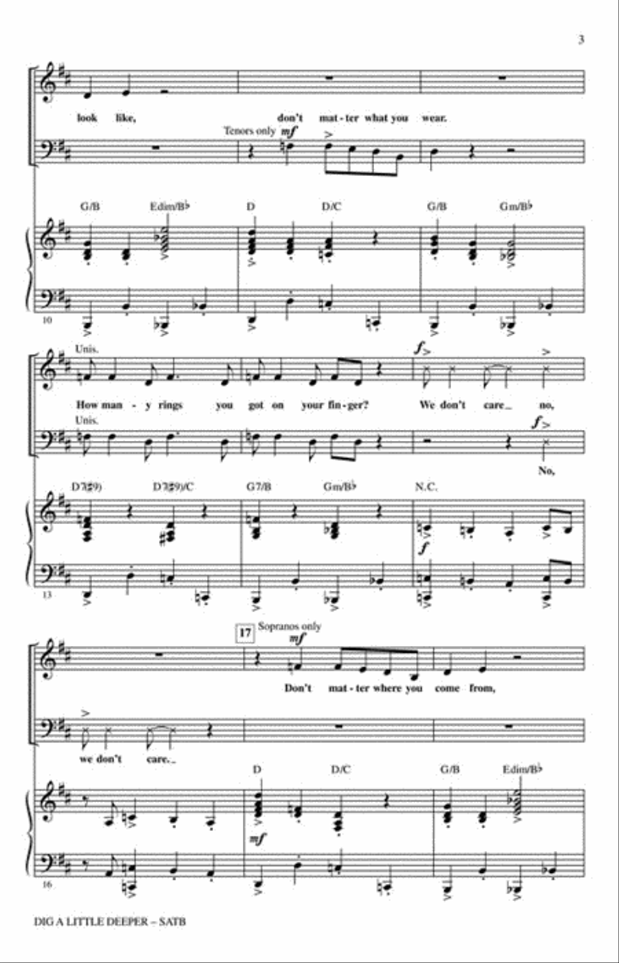Dig a Little Deeper 4-Part scores gallery preview page 3