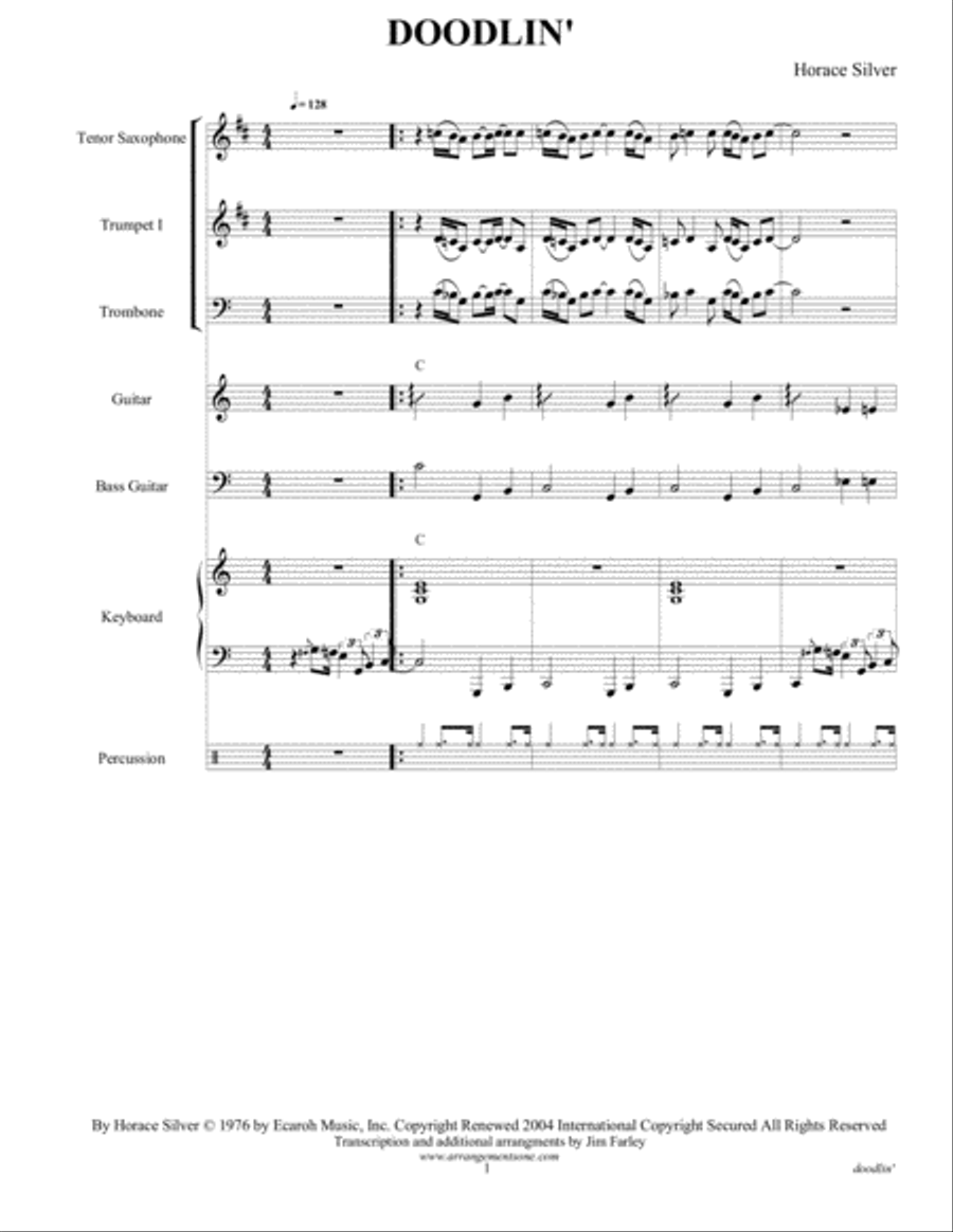 Doodlin' Small Ensemble scores gallery preview page 5
