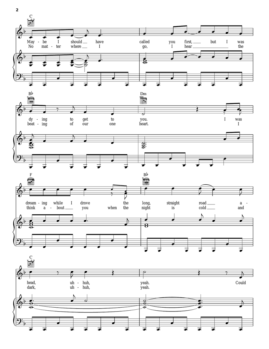 I Drove All Night I Drove All Night Acoustic Guitar scores gallery preview page 2