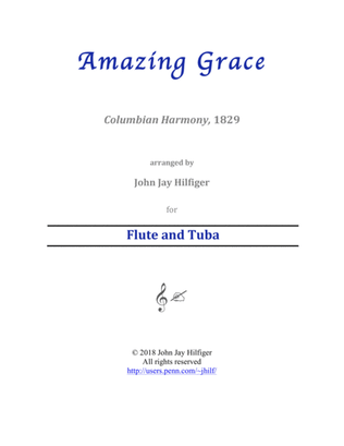 Book cover for Amazing Grace for Flute and Tuba