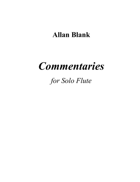 [Blank] Commentaries