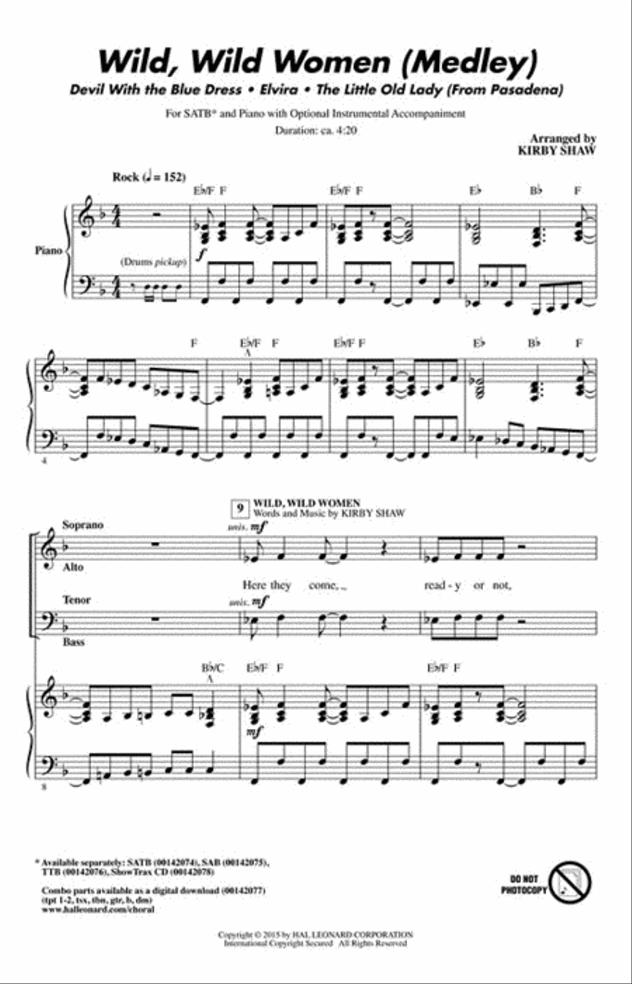 Wild, Wild Women Wild, Wild Women 4-Part scores gallery preview page 2