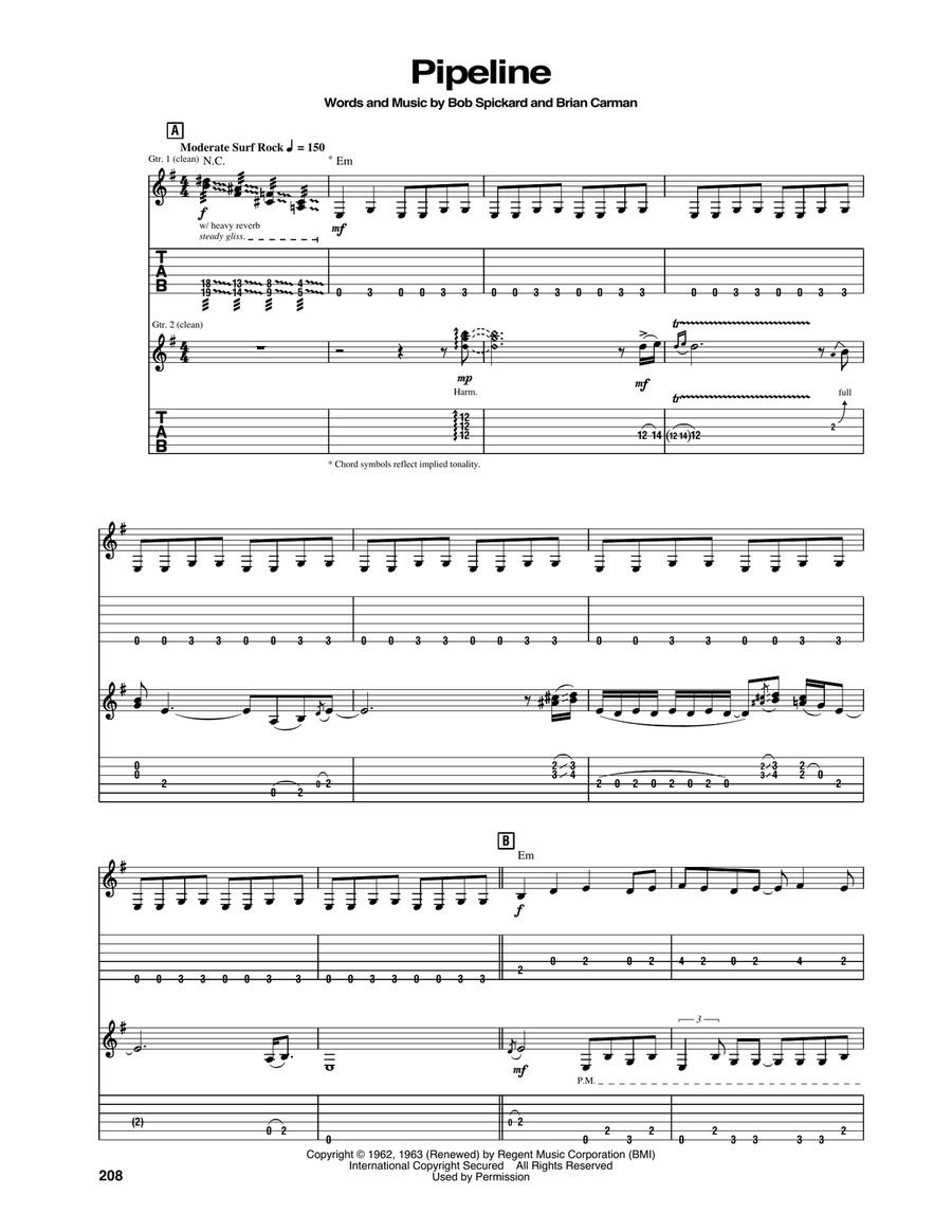 Pipeline Acoustic Guitar scores gallery preview page 1