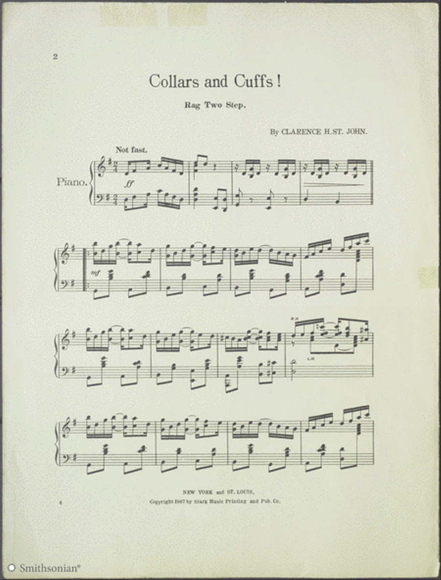 Collars and Cuffs (Rag Two-Step) Piano Solo scores gallery preview page 2