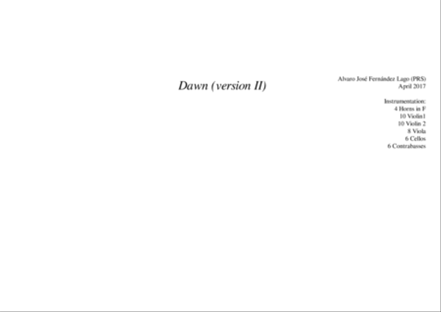 Dawn (version II) Large Ensemble scores gallery preview page 1
