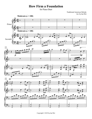 How Firm a Foundation for Piano Duet
