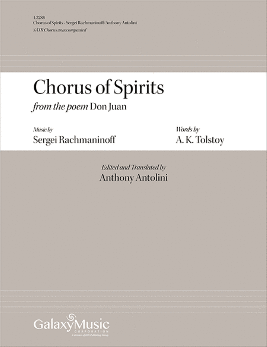 Chorus of Spirits Chorus of Spirits 4-Part scores gallery preview page 1