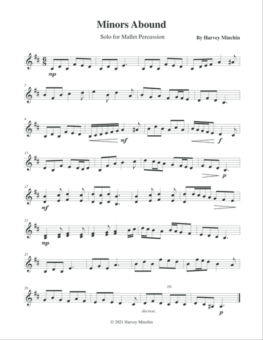 Seven Studies for Solo Mallet Percussion Volume 2 Percussion Ensemble scores gallery preview page 4