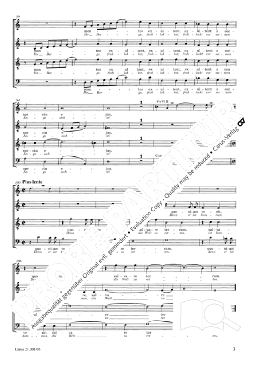 In nativitatem Domini canticum 4-Part scores gallery preview page 4