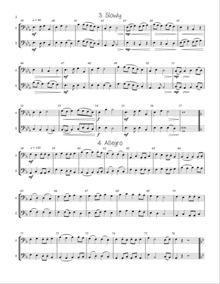 Adaptable Duets for the Young Band Musician Volume One - Bass Clef Concert Band scores gallery preview page 2