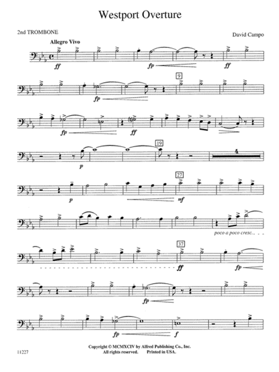 Westport Overture: 2nd Trombone
