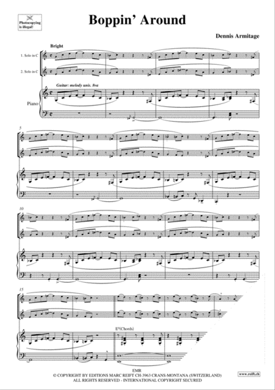 Be-Bop Be-Bop Woodwind Ensemble scores gallery preview page 3