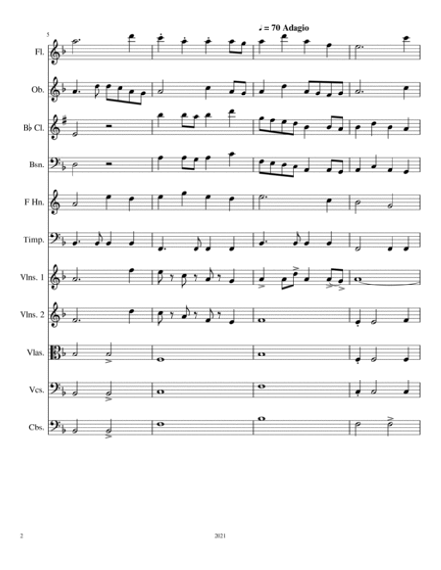 Symphonic Poem #2: Goodbye, Hello Full Orchestra scores gallery preview page 3