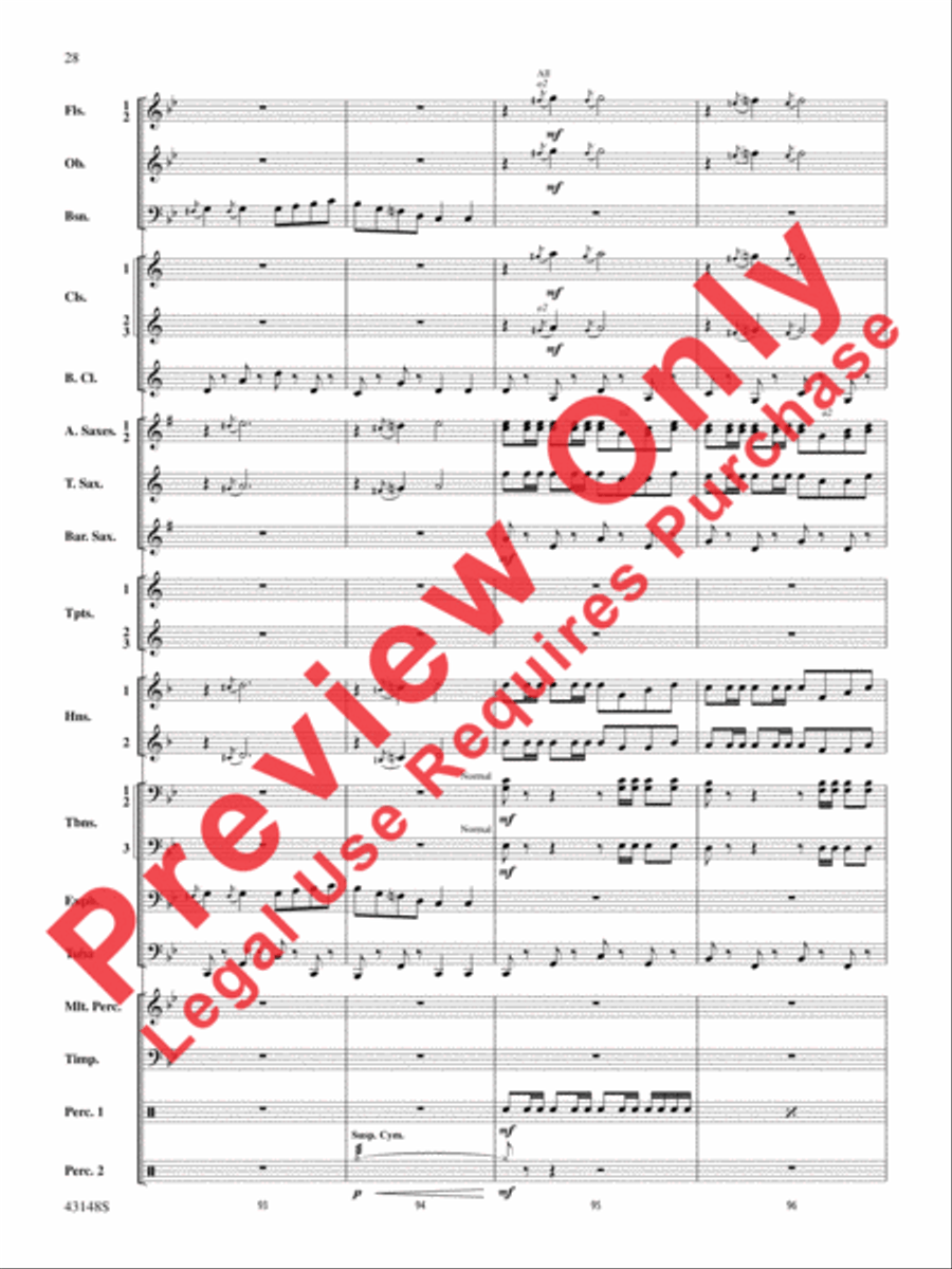 Of Sea and Song Concert Band scores gallery preview page 29