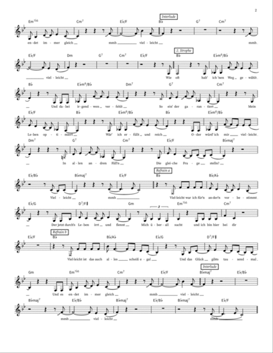 Vielleicht Piano scores gallery preview page 2