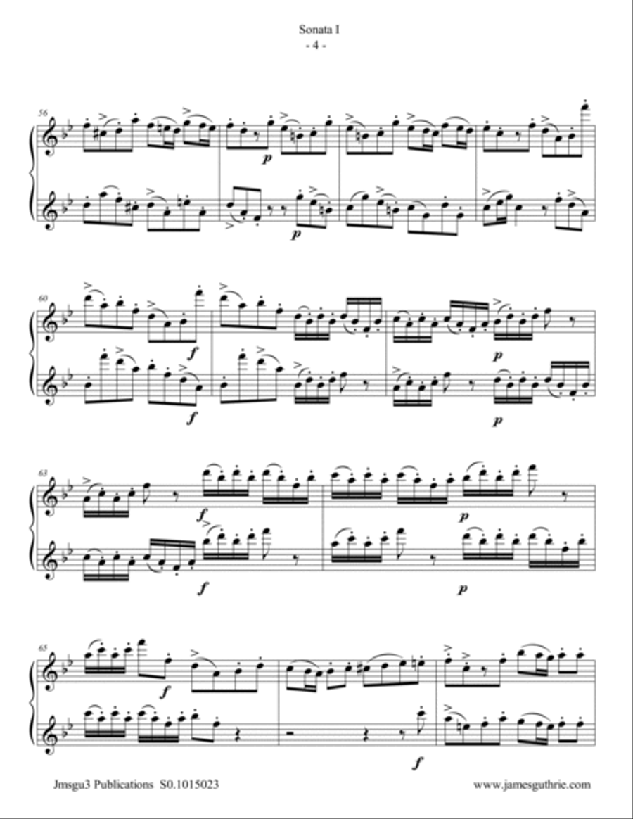 Handel: Sonata No. 1 for Alto Flute Duo Flute Duet scores gallery preview page 4