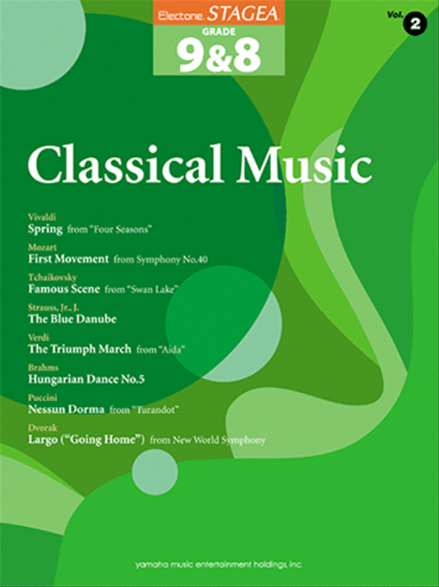 Electone STAGEA GRADE 9 & 8 Vol.2 Classical Music(+USB)/English Version Electone scores gallery preview page 1
