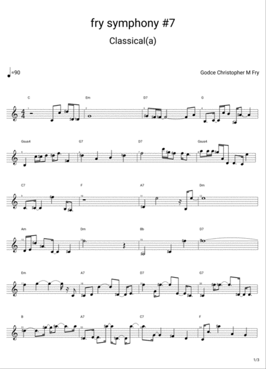 fry symphony#7 Full Orchestra scores gallery preview page 1