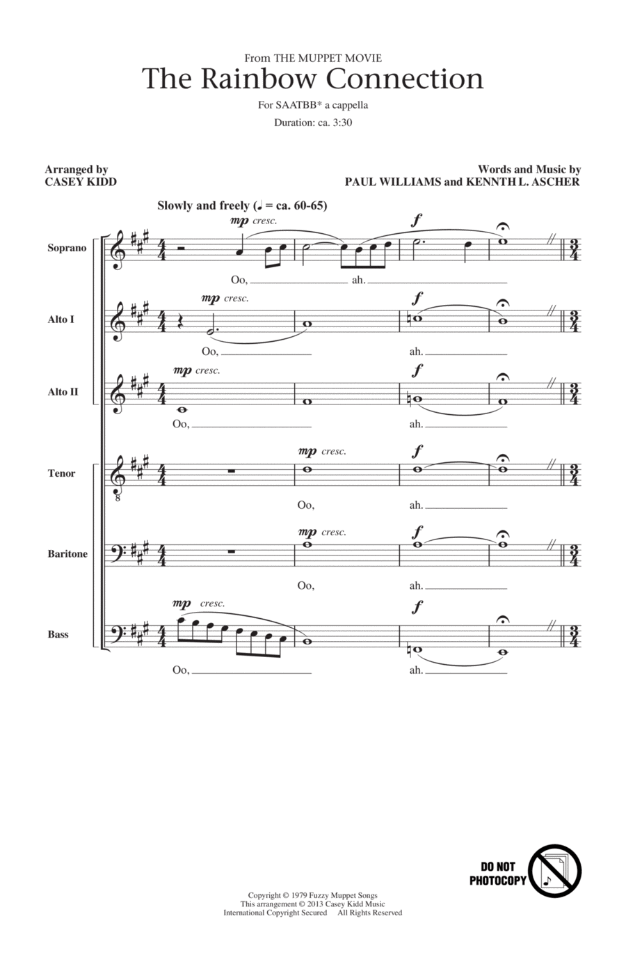 The Rainbow Connection 4-Part scores gallery preview page 1